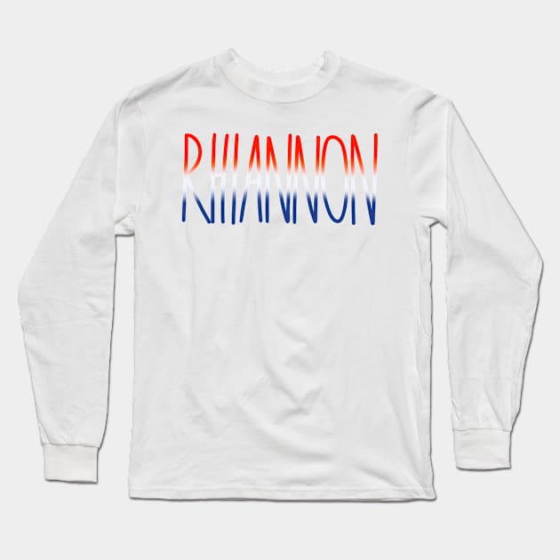 Rhiannon Red White Blue Long Sleeve T-Shirt by AlishaMSchil